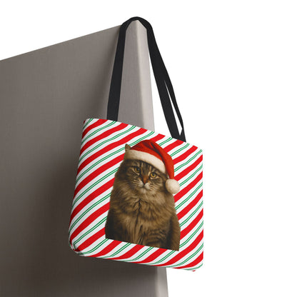 Santa Paws Cat Tote Bag