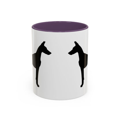 Doberman Silhouette 2-Tone Coffee Mug