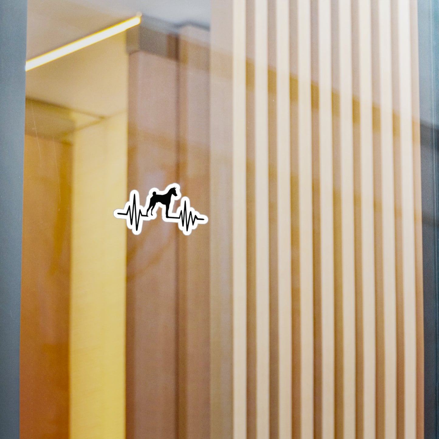 My Heart Beats For Basenjis Vinyl Decal
