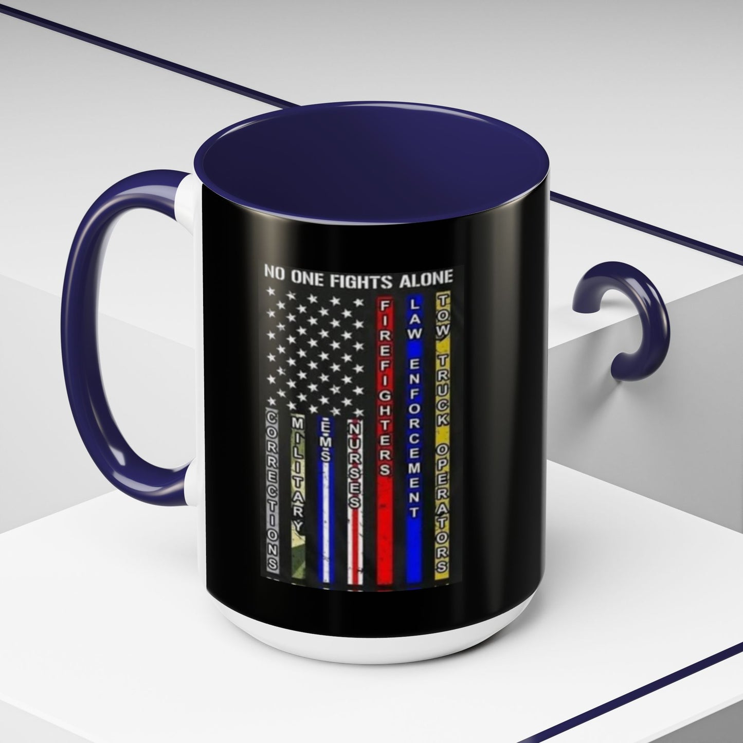 No One Fights Alone 2-Tone Coffee Mug