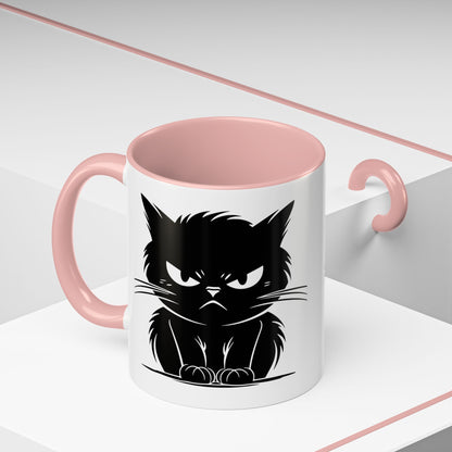Angry Cat 2-Tone Coffee Mug