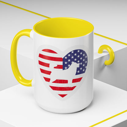 Malamute Flag 2-Tone Coffee Mug