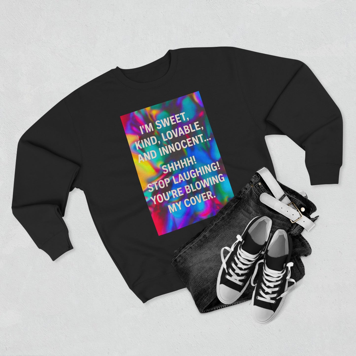 Blowing My Cover Unisex Crewneck Sweatshirt
