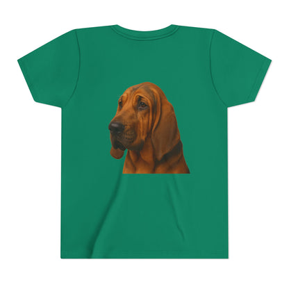 Bloodhound Head Youth Unisex Short Sleeve Crewneck Tee