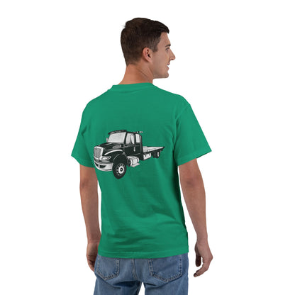 Flatbed Tow Truck Men's Short-Sleeve Crewneck Tee