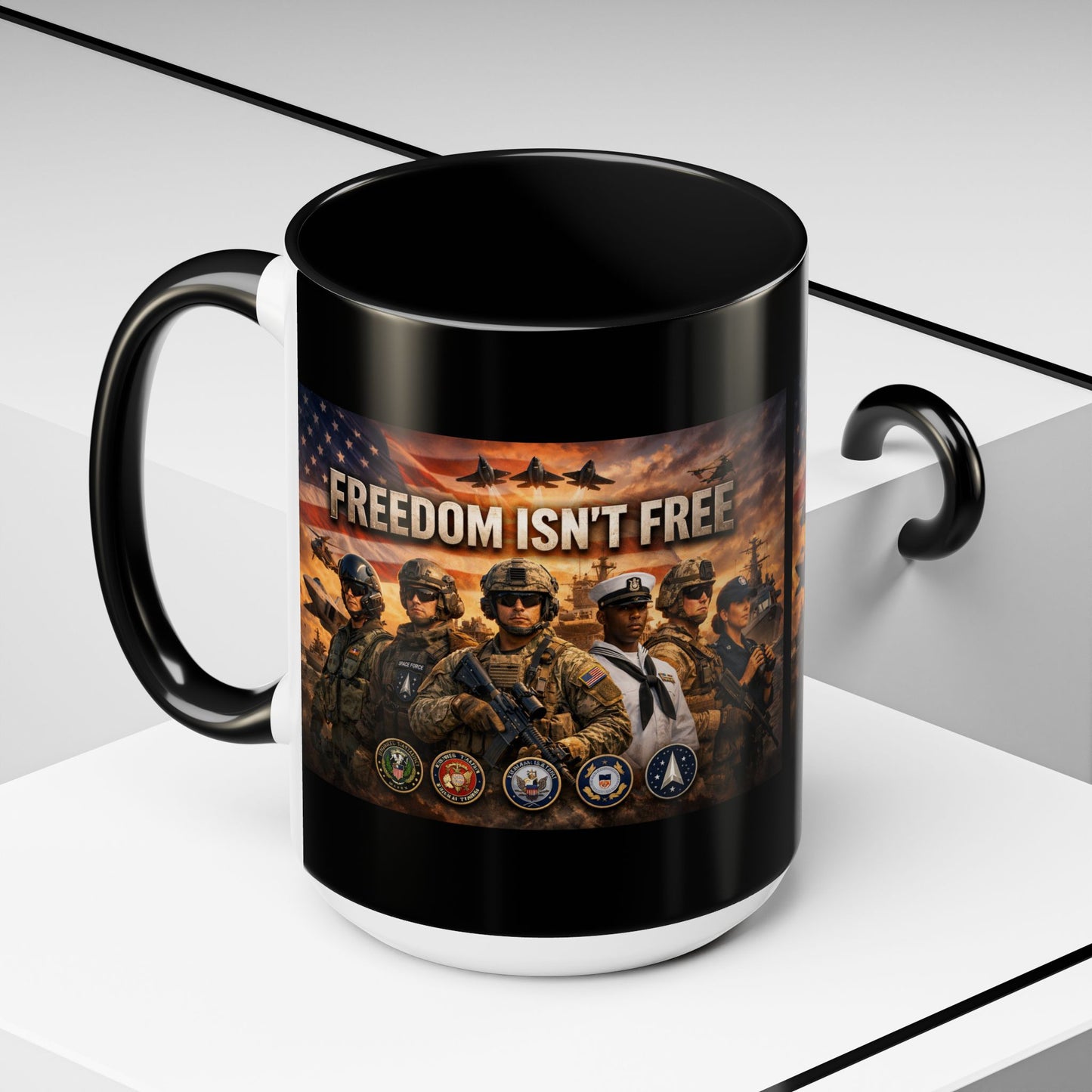 Freedom Isn't Free 2-Tone Coffee Mug