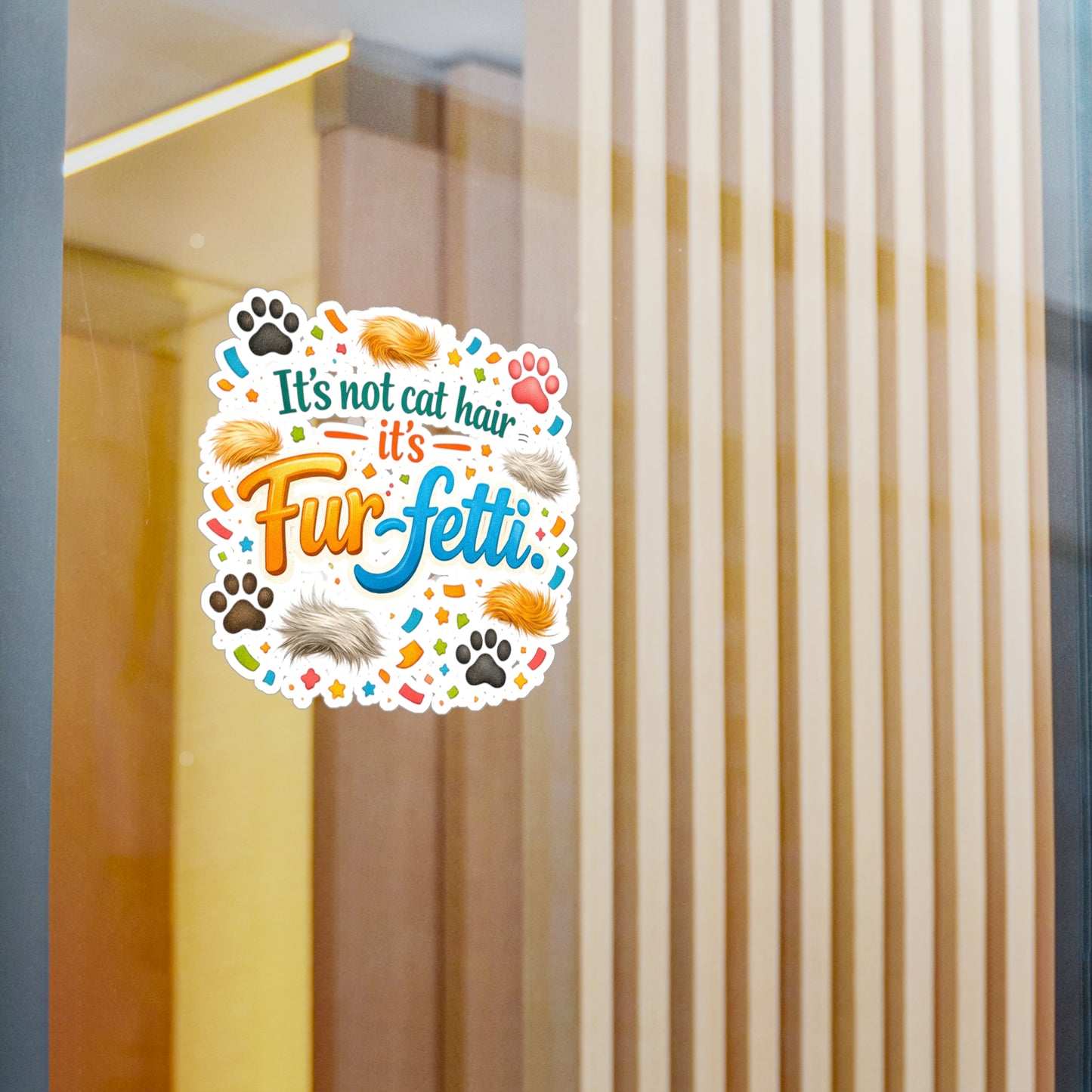 Fur-Fetti Cat Vinyl Decal