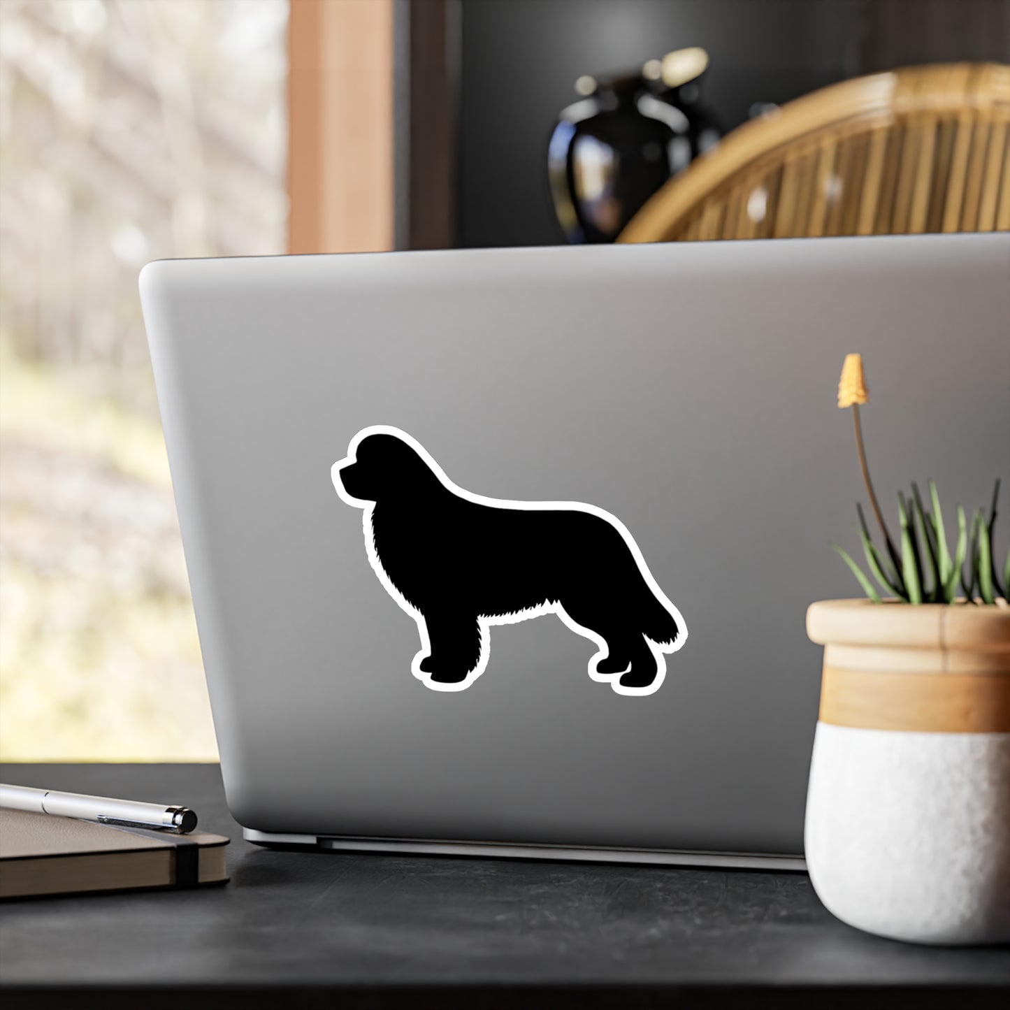 Newfie Silhouette Vinyl Decal