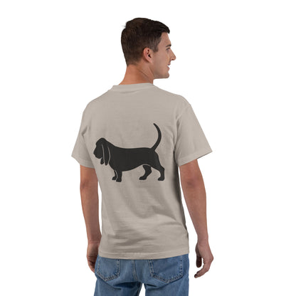 Basset Silhouette Men's Short-Sleeve Crewneck Tee