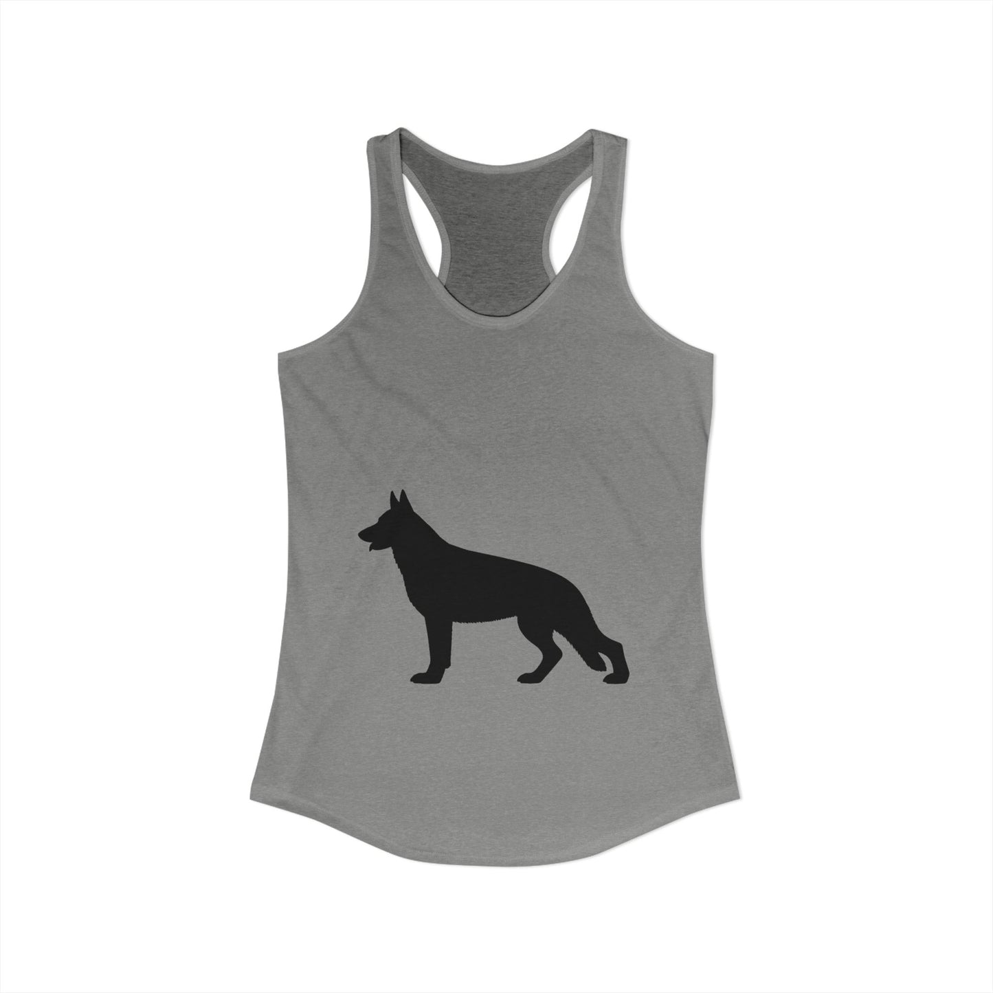 German Shepherd Silhouette Women's Racerback Tank