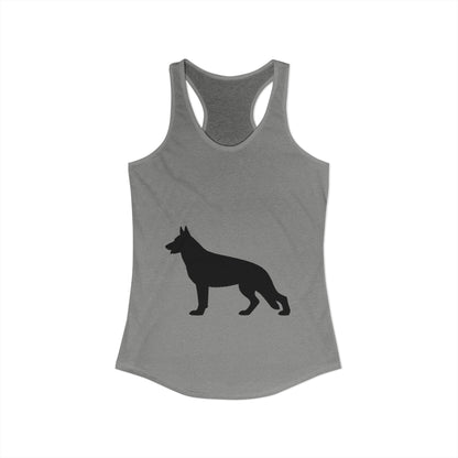 German Shepherd Silhouette Women's Racerback Tank