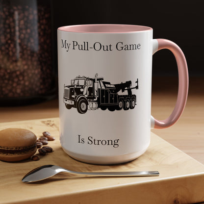 Pull Out Heavy Tow Truck 2-Tone Coffee Mug