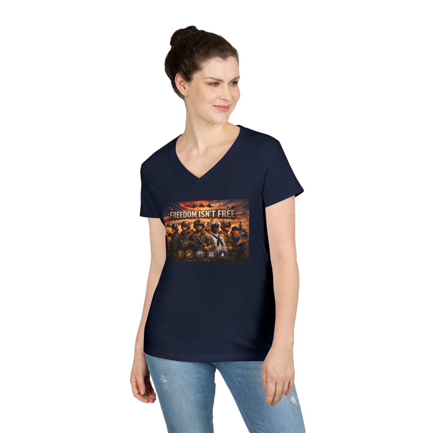 Freedom Isn't Free Women's V-Neck T-Shirt