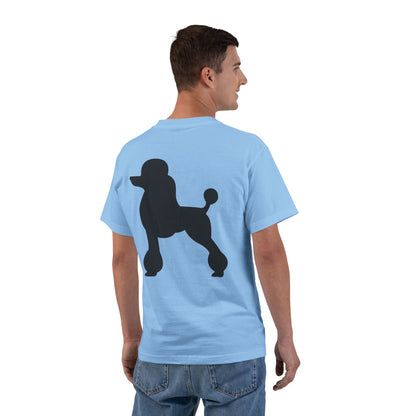 Poodle Silhouette Men's Short-Sleeve Crewneck Tee
