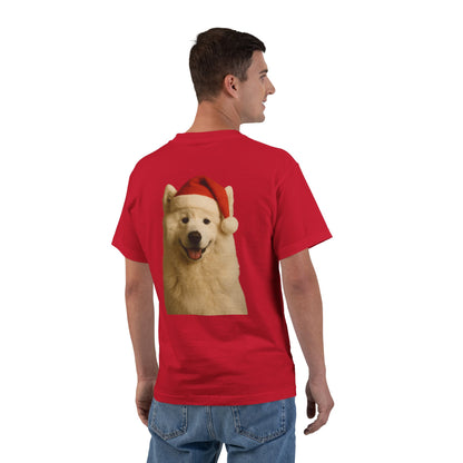 Santa Paws Samoyed Men's Short-Sleeve Crewneck Tee