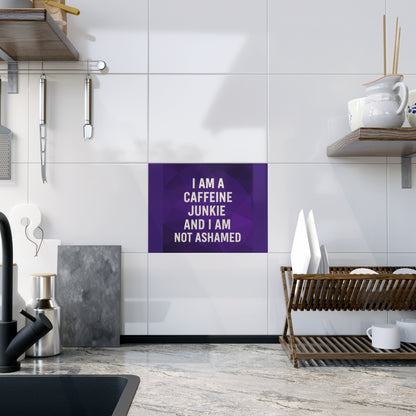 Caffeine Junkie Ceramic Photo Tile