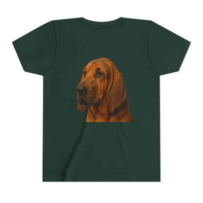 Bloodhound Head Youth Unisex Short Sleeve Crewneck Tee