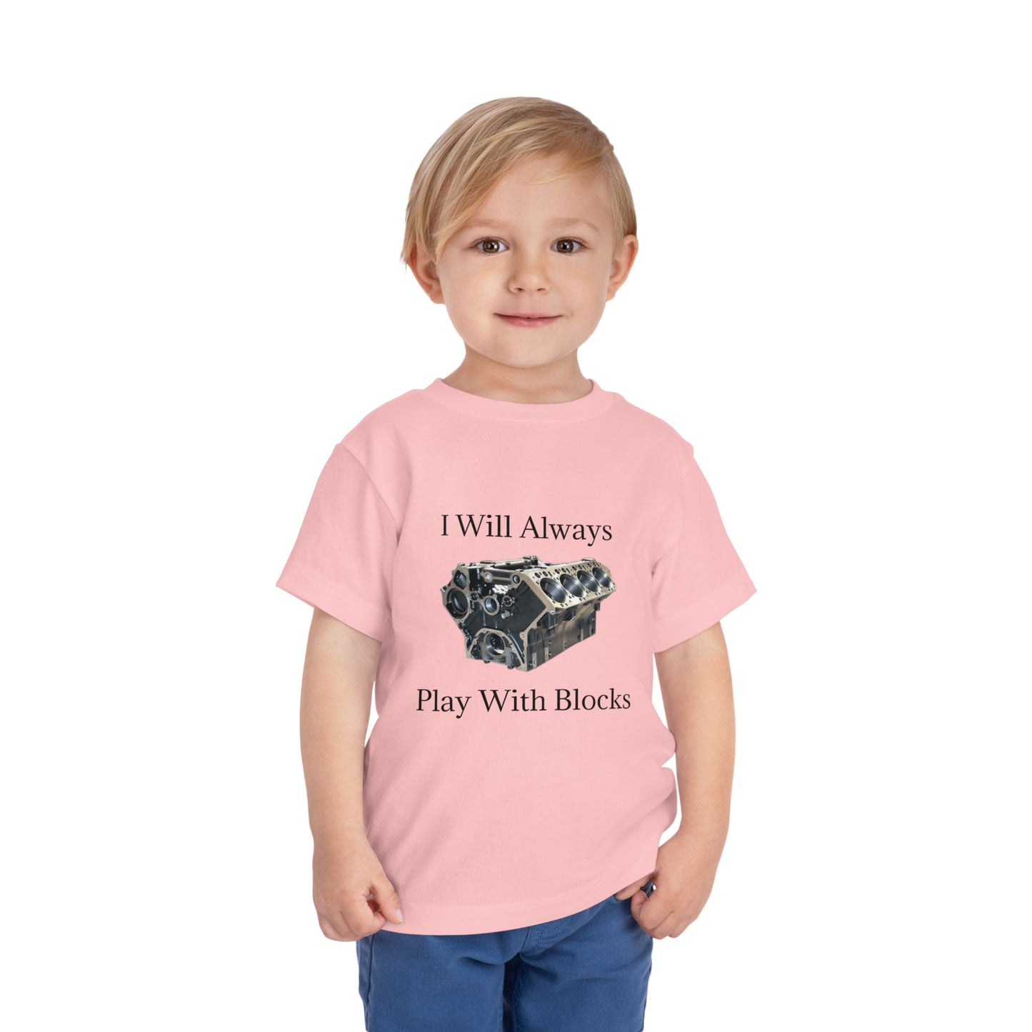 Play With Blocks Toddler Unisex Short Sleeve Crewneck Tee