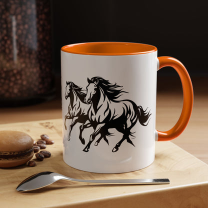 Horsin' Around 2-Tone Coffee Mug
