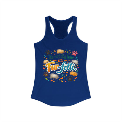 Fur-Fetti Dog Women's Racerback Tank