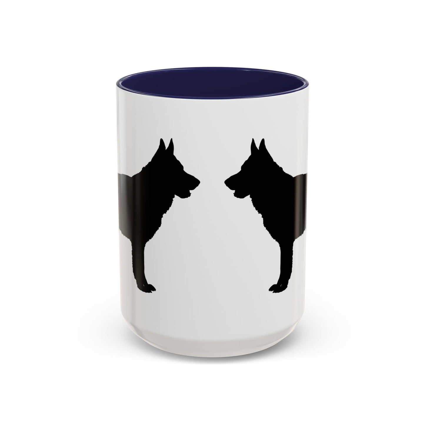 German Shepherd Silhouette 2-Tone Coffee Mug