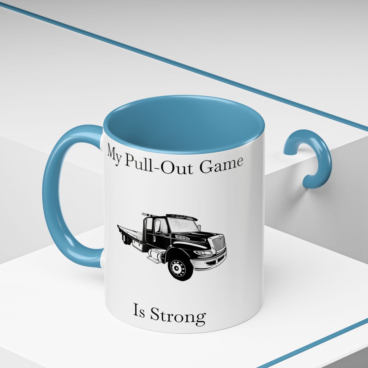 Pull Out Flatbed Tow Truck 2-Tone Coffee Mug