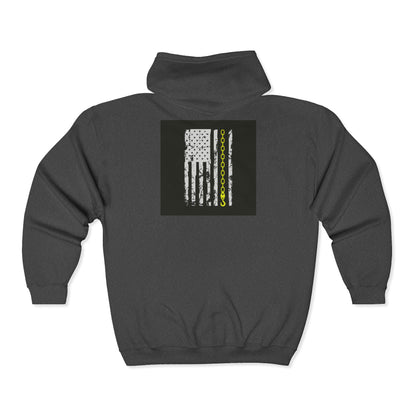 Thin Yellow Line Unisex Full Zip Hoodie