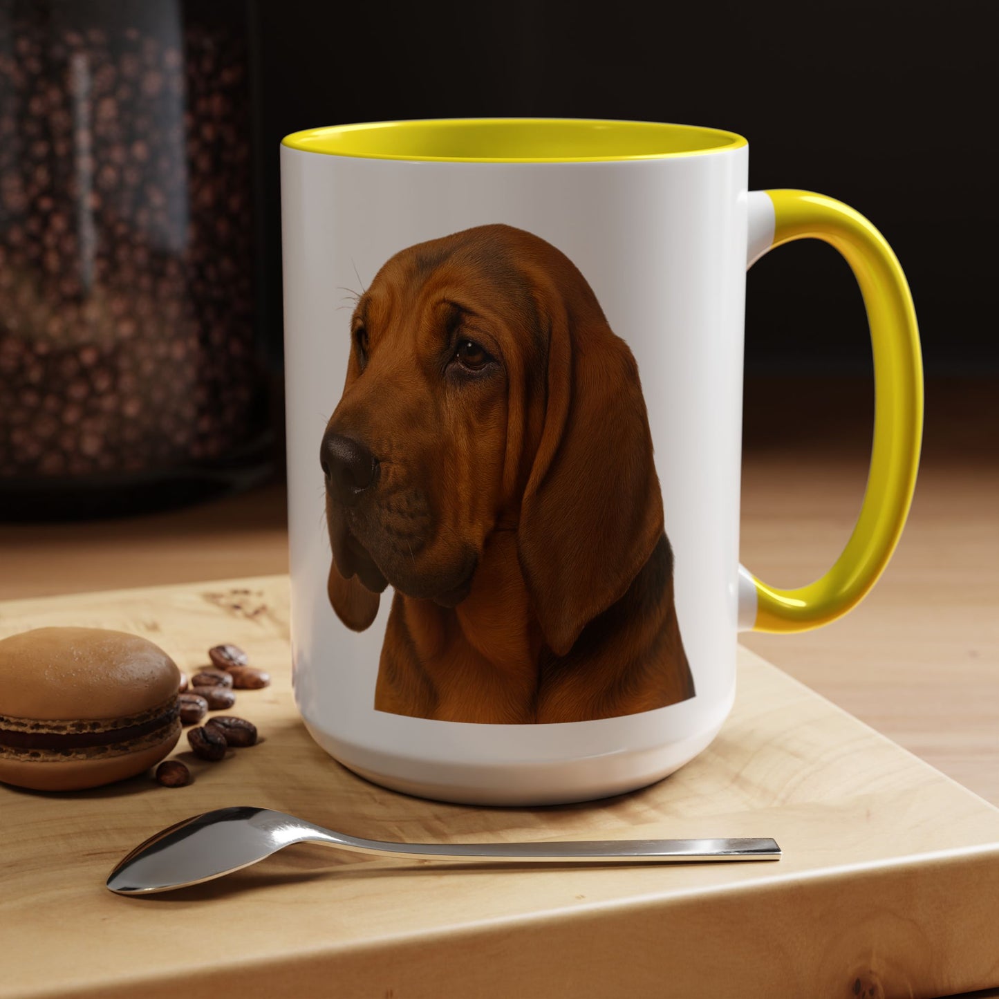 Bloodhound Head 2-Tone Coffee Mug