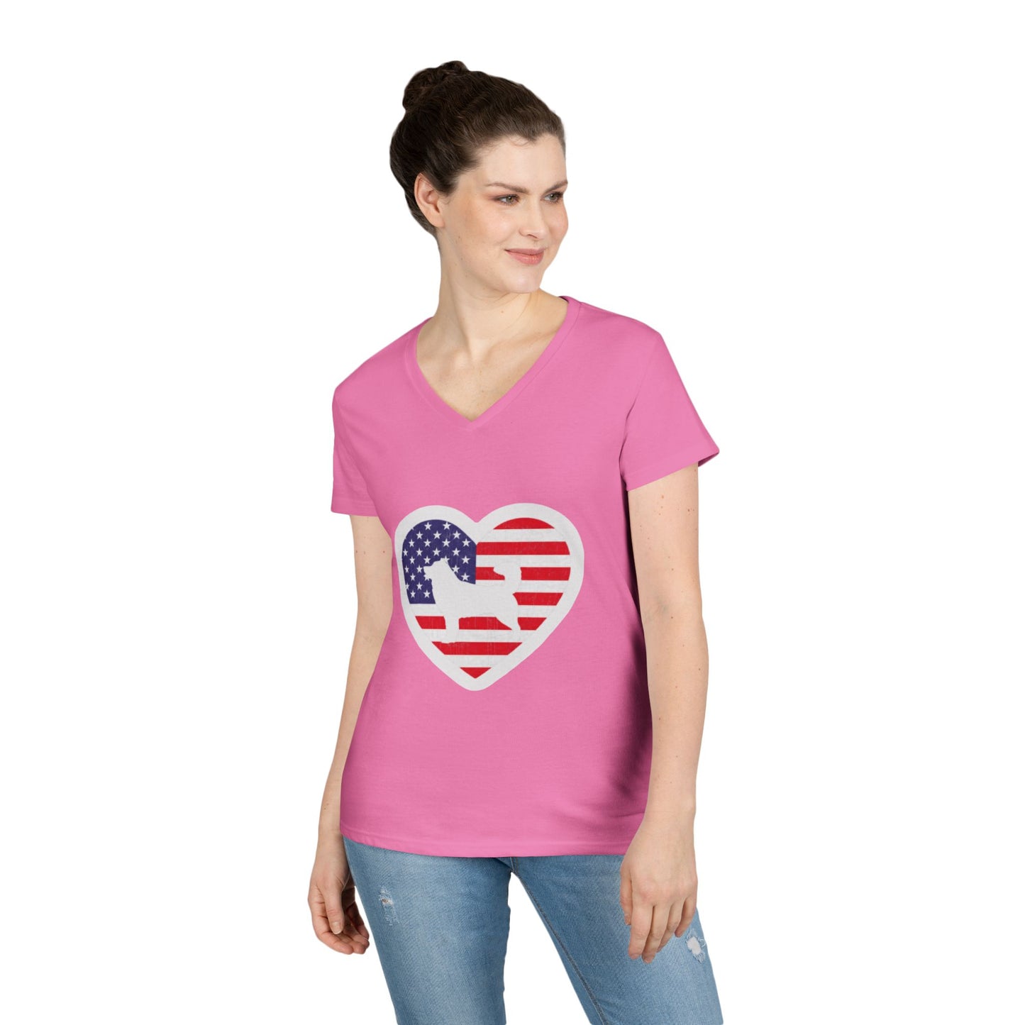 Malamute Flag Women's V-Neck T-Shirt