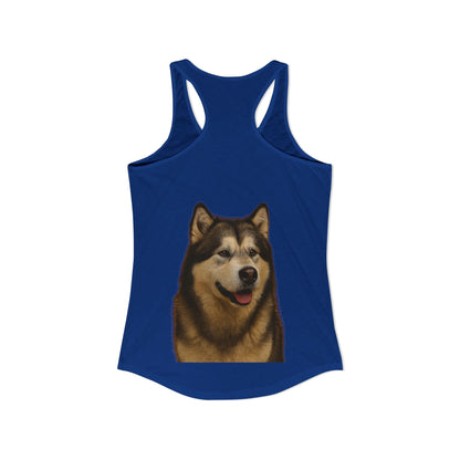 Malamute Head Women's Racerback Tank