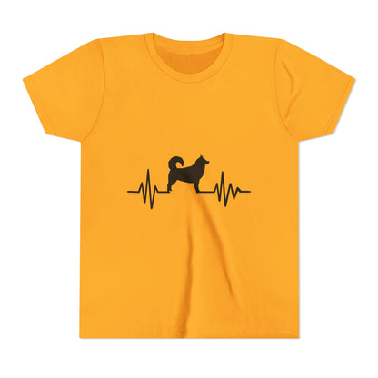 My Heart Beats For Malamutes Youth Unisex Short Sleeve Crewneck Tee
