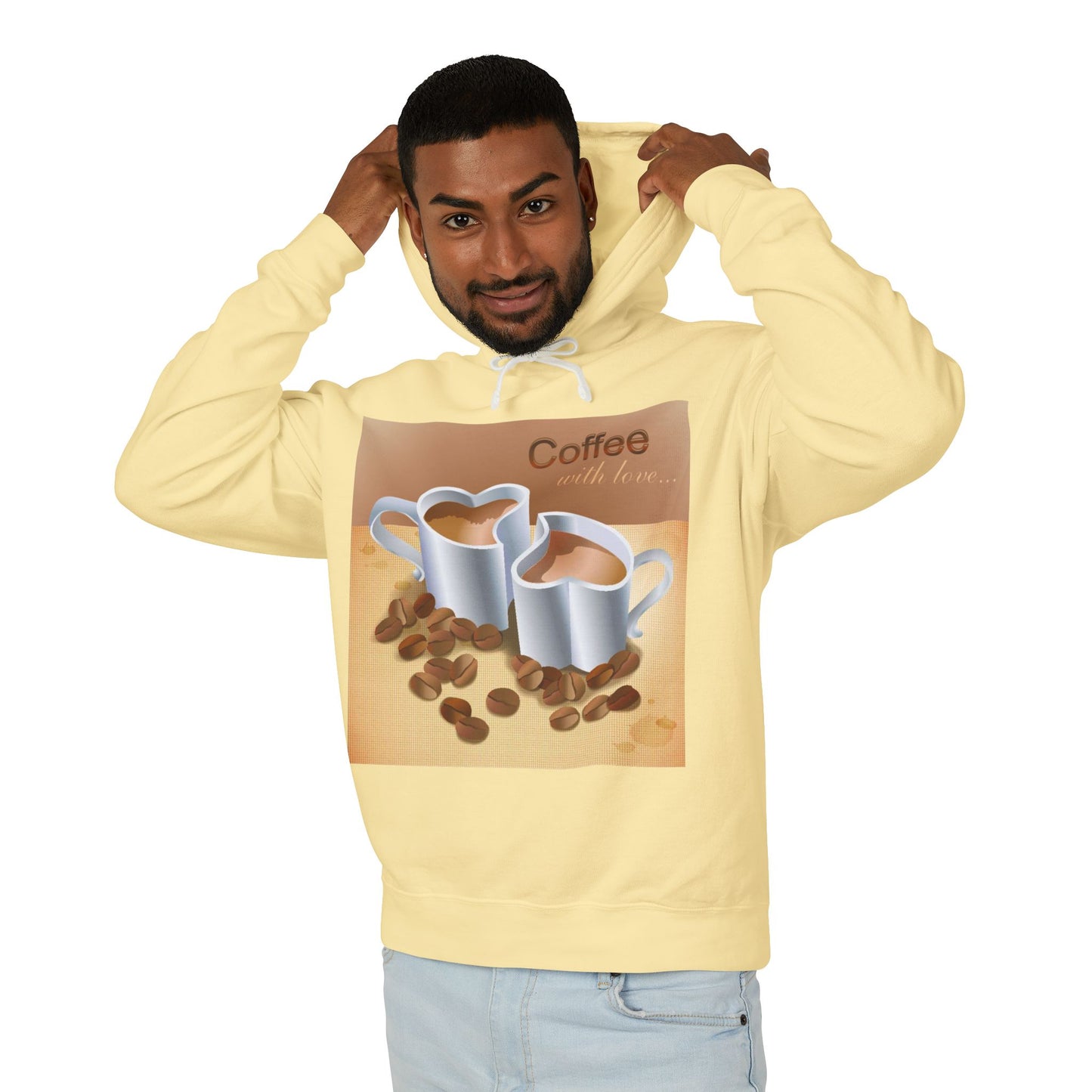 Coffee With Love Unisex Lightweight Hoodie