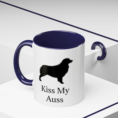 Kiss My Auss 2-Tone Coffee Mug