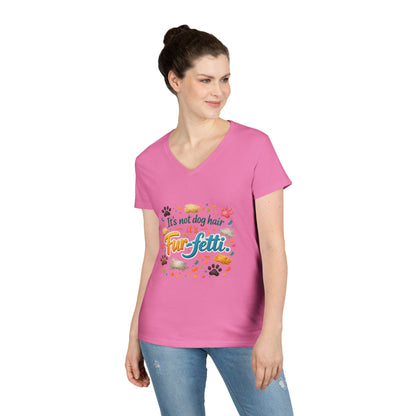 Fur-Fetti Dog Women's V-Neck T-Shirt