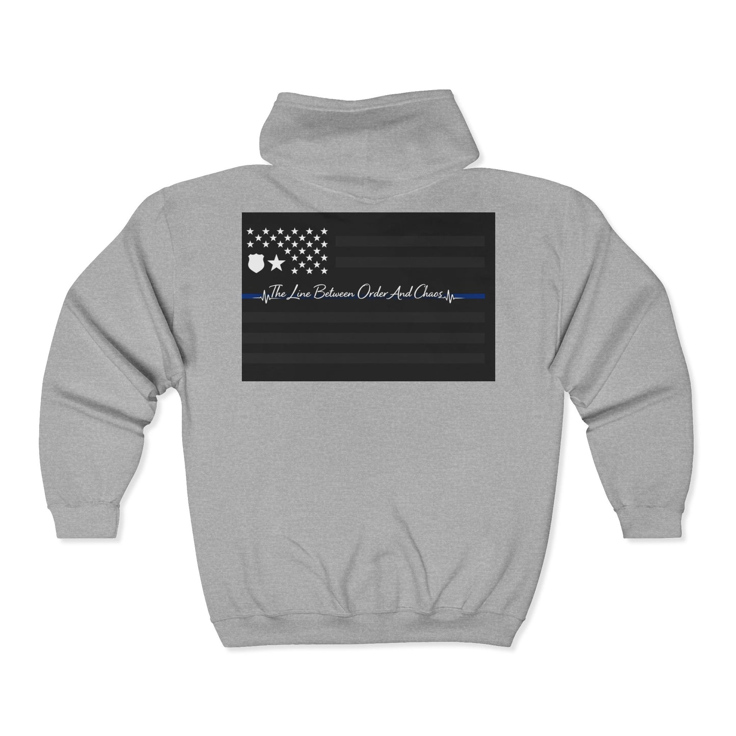 Thin Blue Line Unisex Full Zip Hoodie