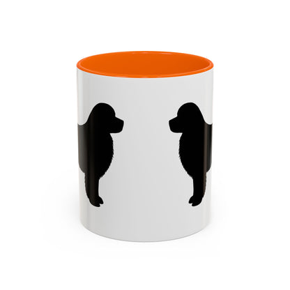 Newfie Silhouette 2-Tone Coffee Mug