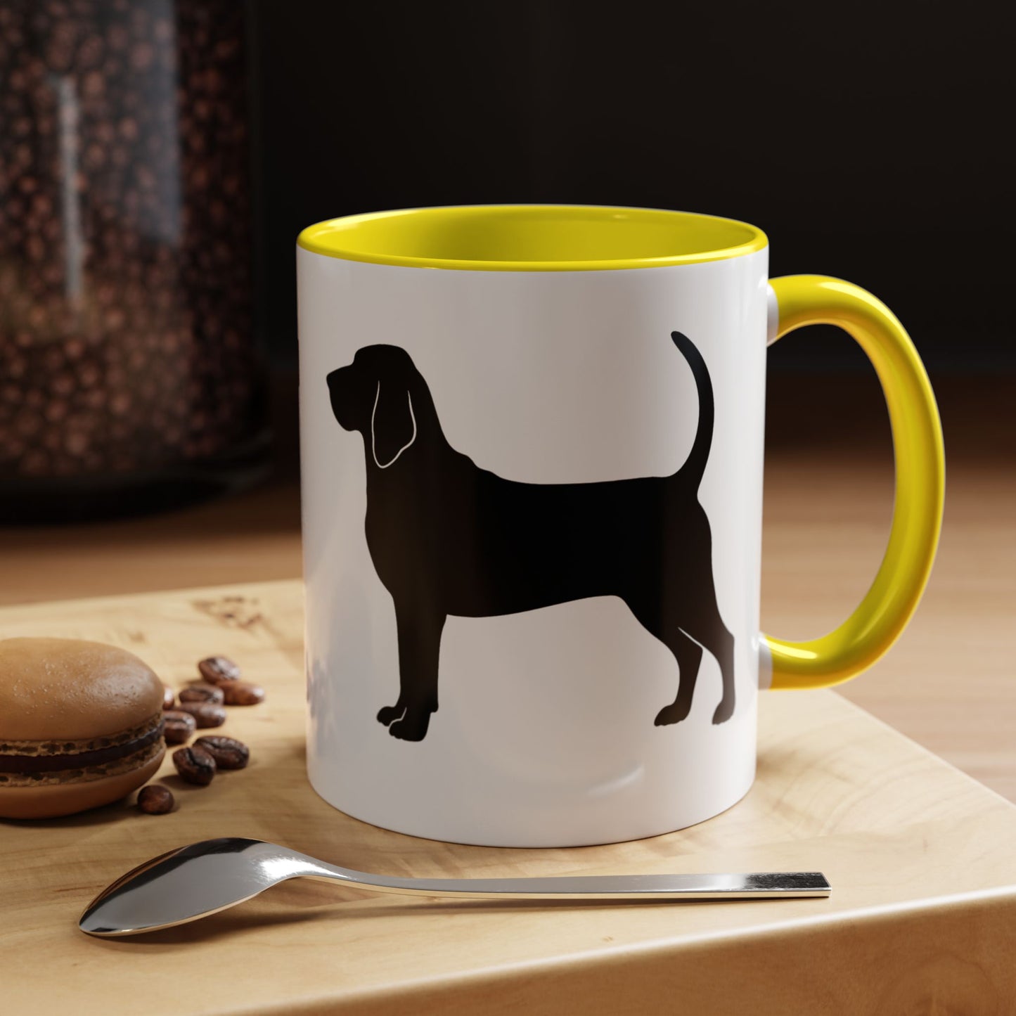 Bloodhound Silhouette 2-Tone Coffee Mug