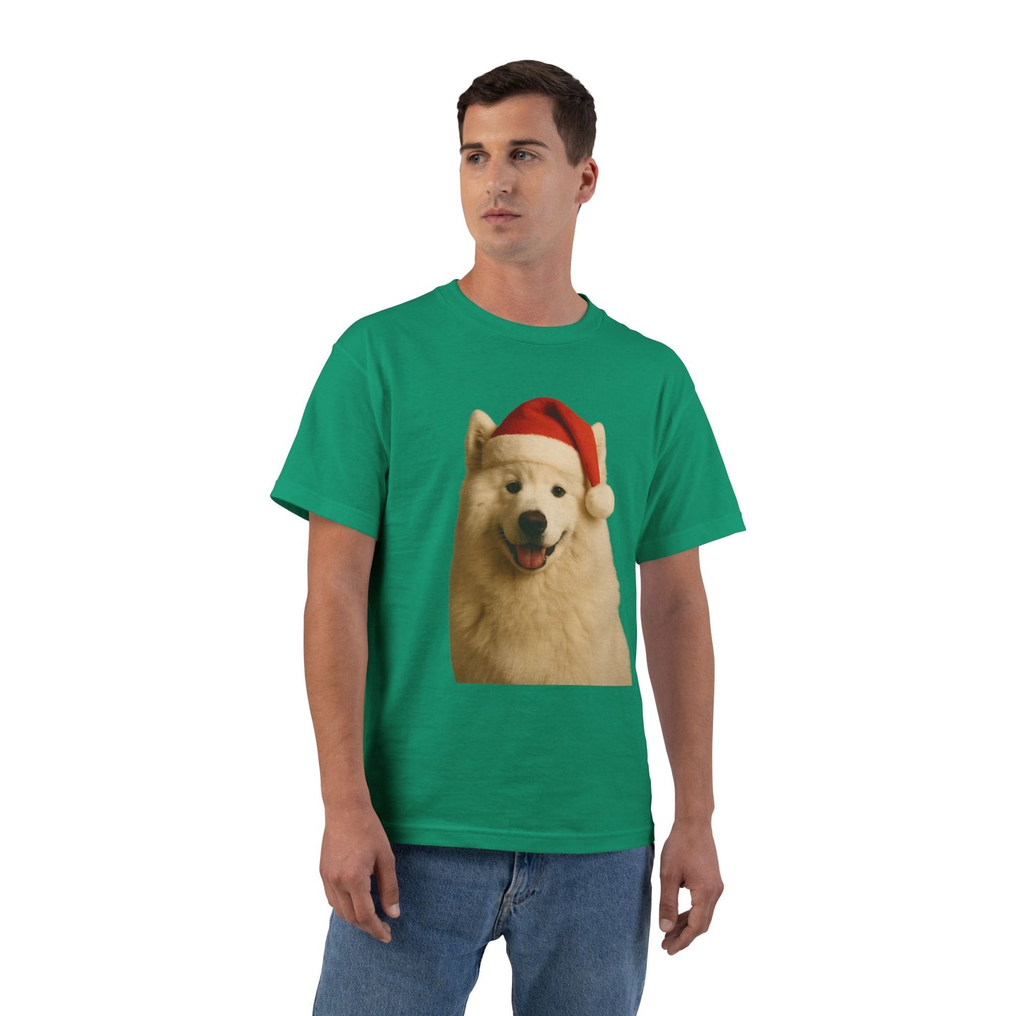 Santa Paws Samoyed Men's Short-Sleeve Crewneck Tee