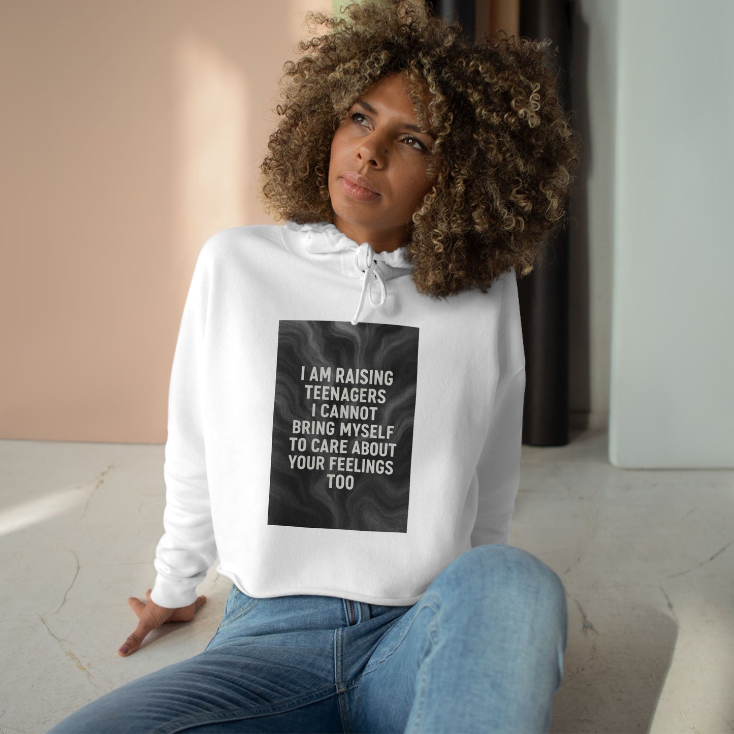 Raising Teenagers Women's Crop Hoodie