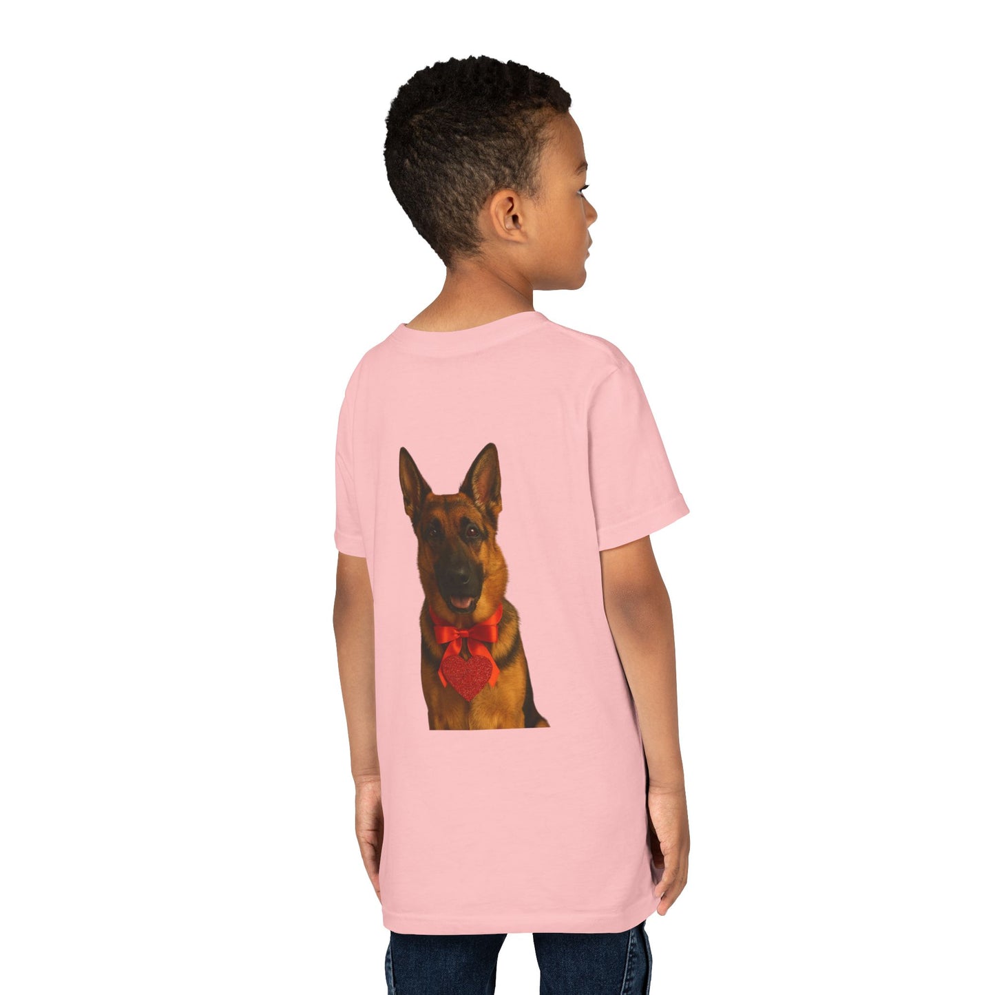 Cupid's Companion German Shepherd Youth Unisex Short Sleeve Crewneck Tee