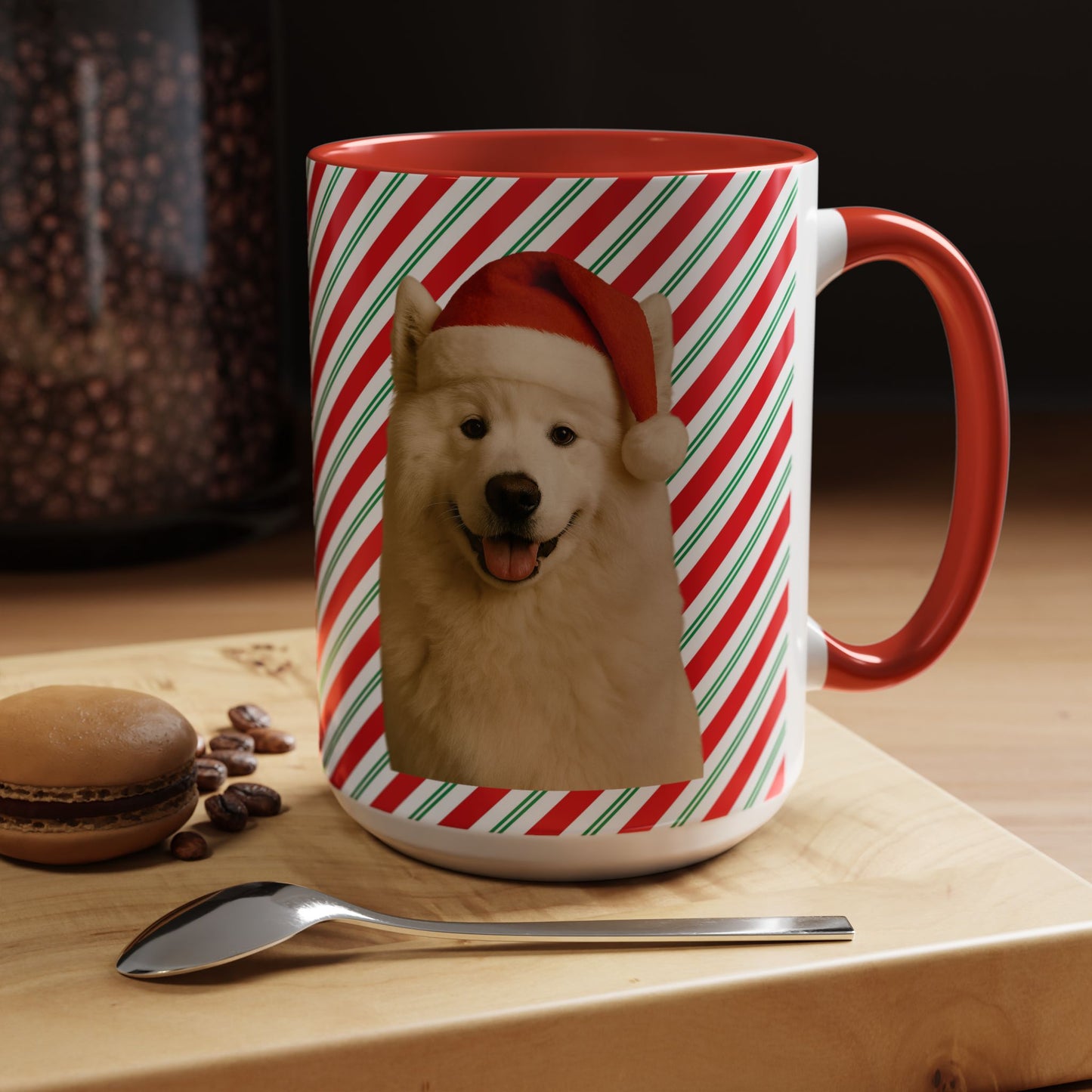 Santa Paws Samoyed 2-Tone Coffee Mug