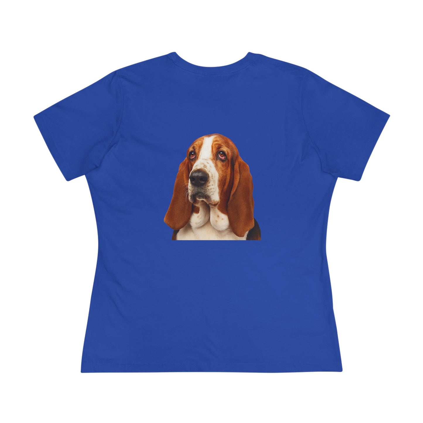 Basset Head Women's Short Sleeve Crewneck Tee