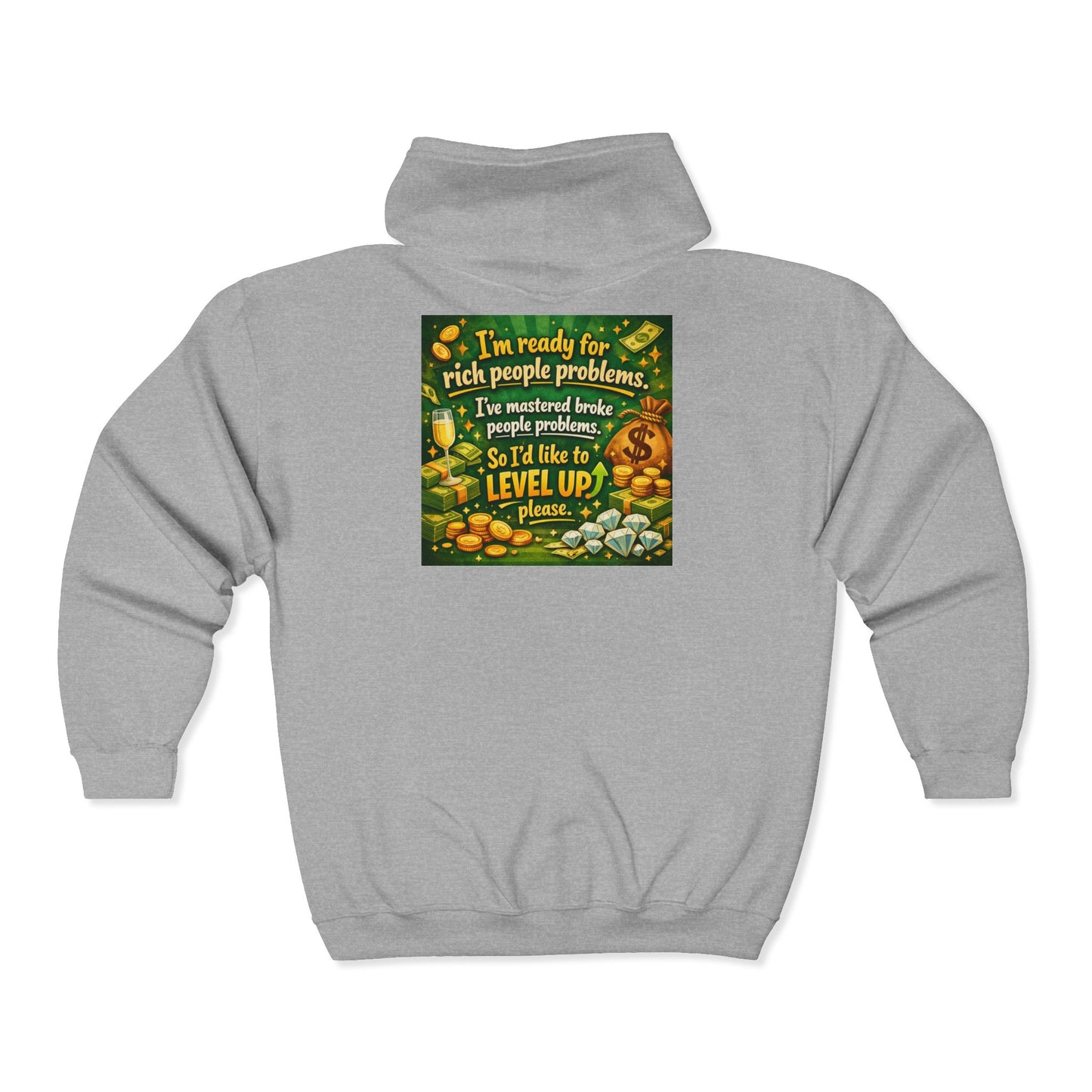 Level Up Unisex Full Zip Hoodie