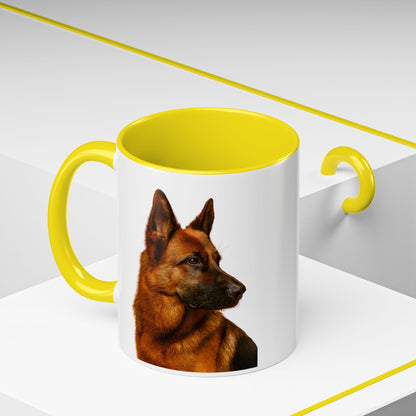 German Shepherd Head 2-Tone Coffee Mug