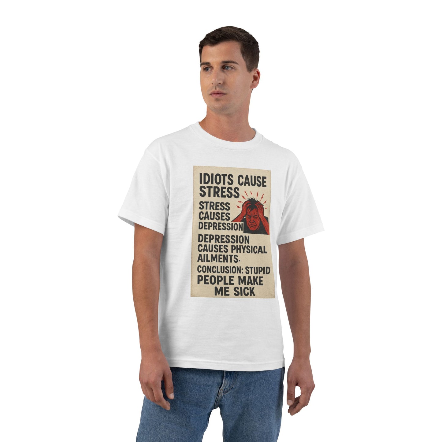Stupid People Men's Short-Sleeve Crewneck Tee