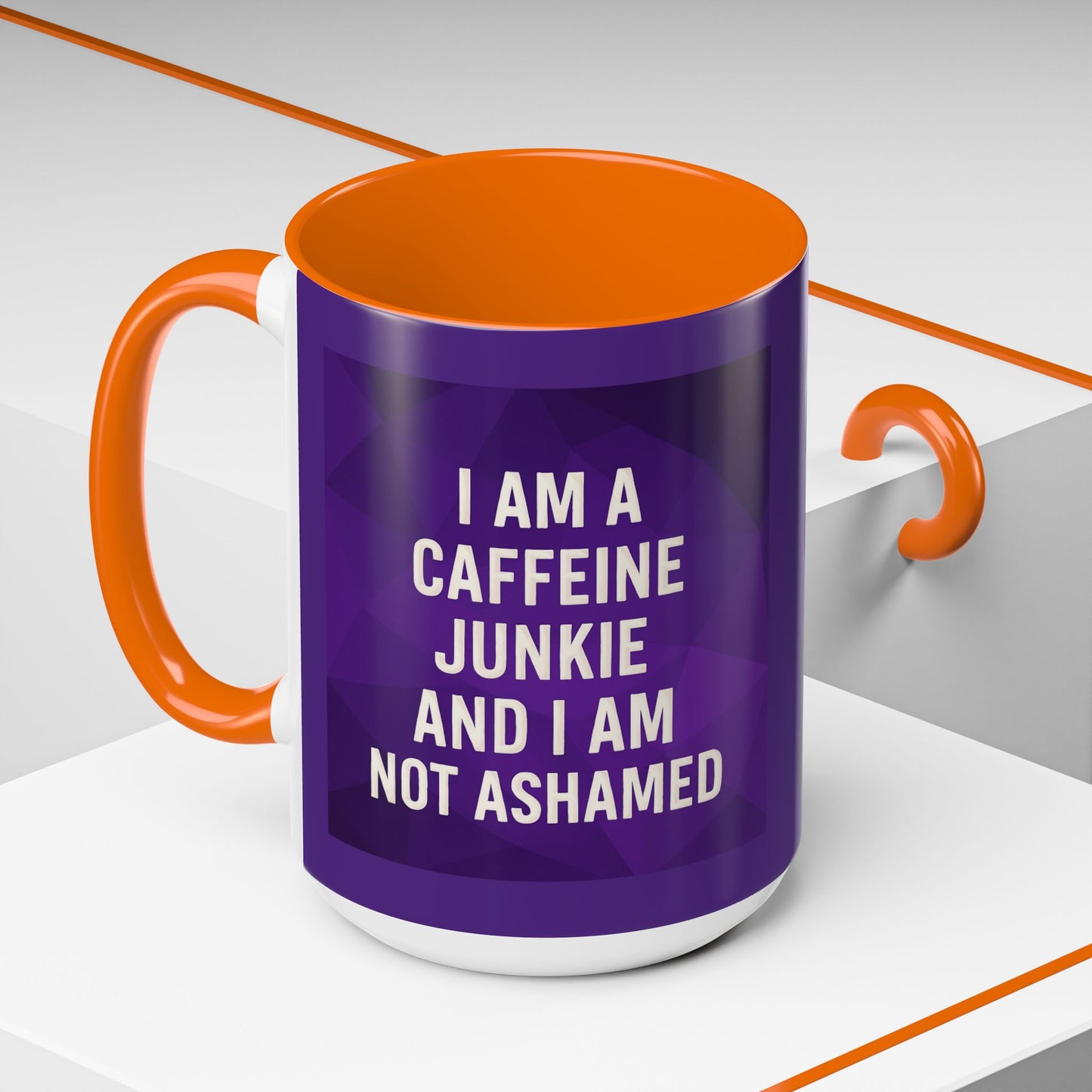 Caffeine Junkie 2-Tone Coffee Mug