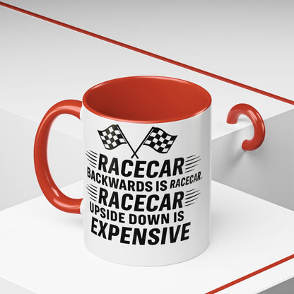 Racecar Backwards 2-Tone Coffee Mug