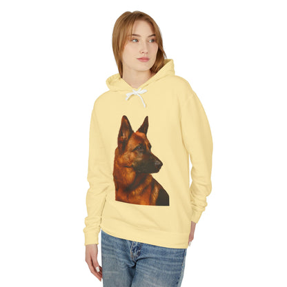 German Shepherd Head Unisex Lightweight Hoodie
