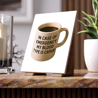 Blood Type Ceramic Photo Tile