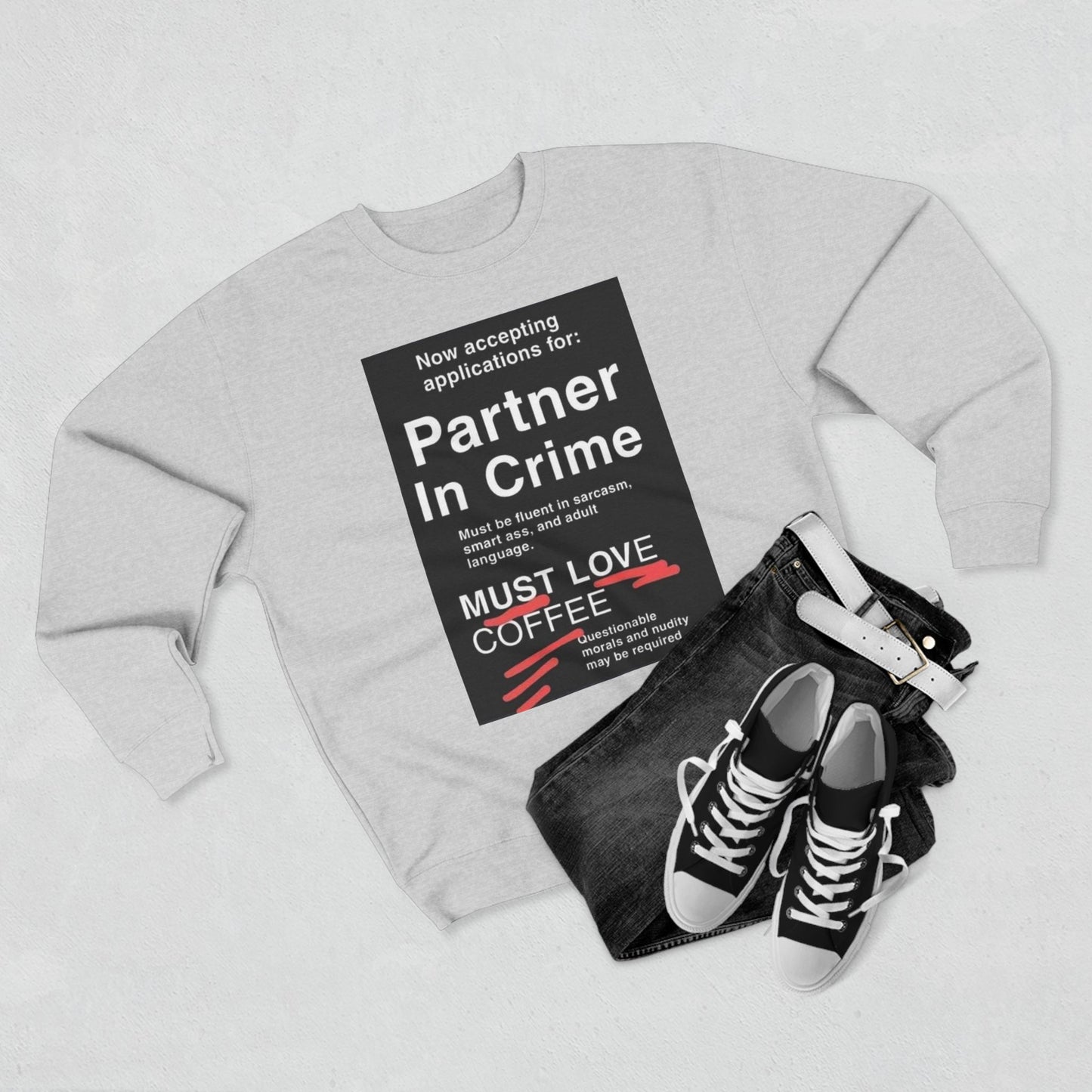 Partner In Crime Unisex Crewneck Sweatshirt